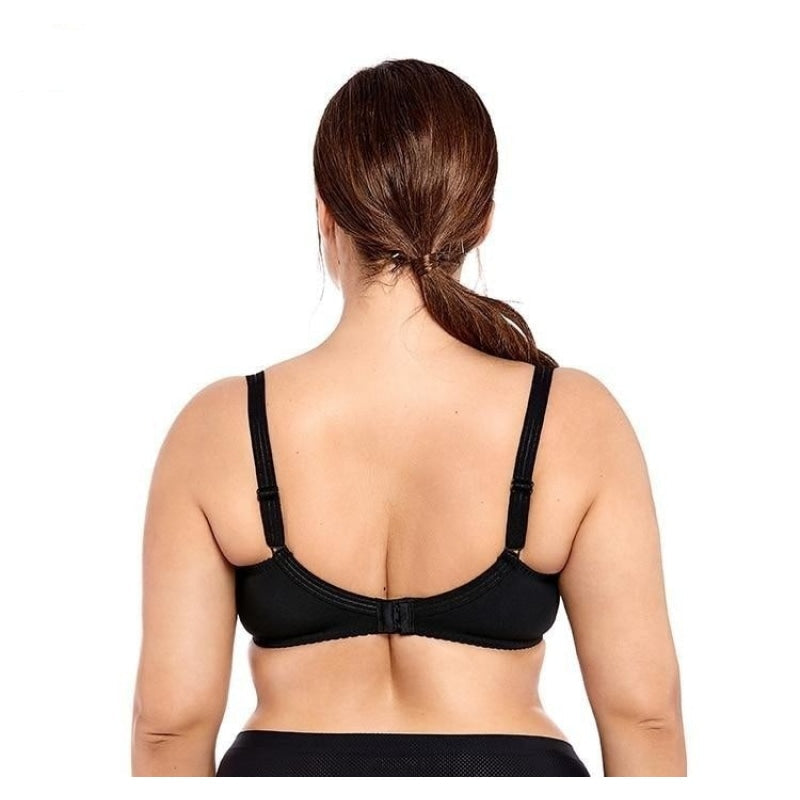 Women's Black Smooth Lace Full Cup Support Non-Padded Underwire Bra  -  GeraldBlack.com