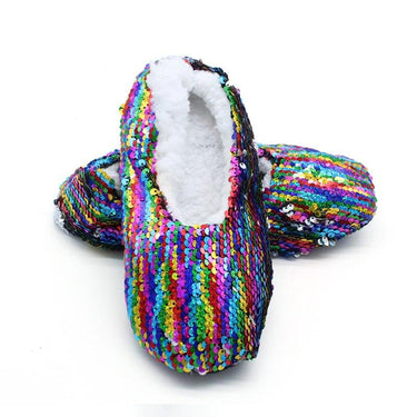 Women's Bling Mix Colors Plush Soft Bottom Home Slippers for Indoor Use  -  GeraldBlack.com