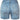 Women's Blue Button Up Stretch Drawstring High Waist Denim Shorts  -  GeraldBlack.com
