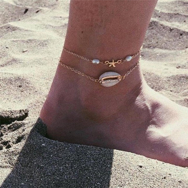 Women's Boho Charm Summer Ocean Animal Shell Bracelet Anklet  -  GeraldBlack.com