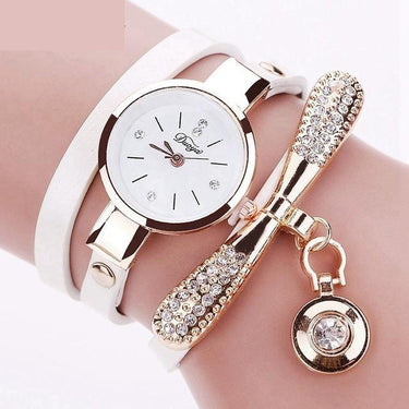 Women's Bracelet Fashion Gold Color Watch with Crystal Rhinestone - SolaceConnect.com
