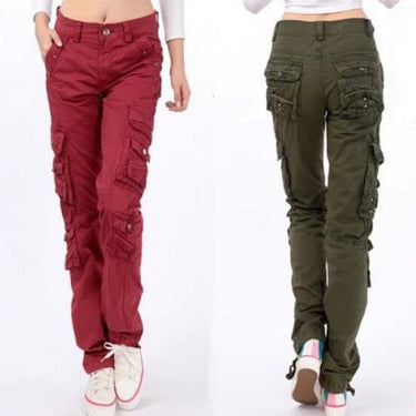 Women's Cargo Pants Leisure Trousers Leisure more Pocket pants Bottom  -  GeraldBlack.com