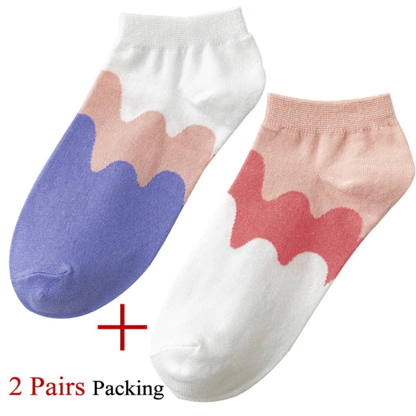 Women's Casual Colorful Cotton Breathable Daily Wear Ankle Socks  -  GeraldBlack.com