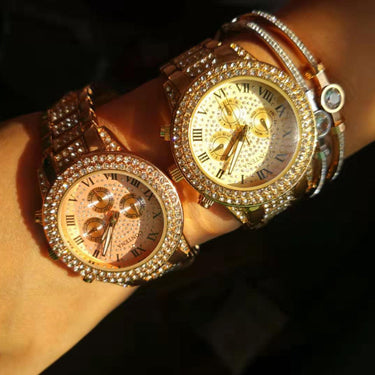 Women's Casual Fashion Folding Clasp with Safety Crystal Diamond Watches  -  GeraldBlack.com