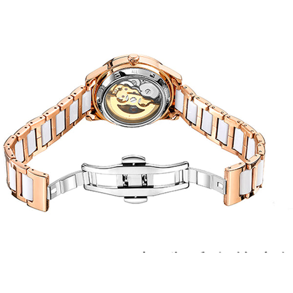Women's Casual Hollow Steel Strap Luminous Hands Bracelet Wristwatches  -  GeraldBlack.com