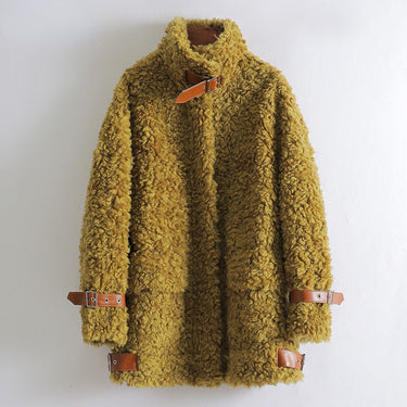 Women's Casual Korean Fashion Wool Fur Long Sleeve Warm Jacket  -  GeraldBlack.com