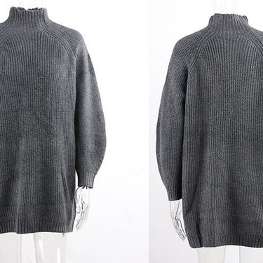 Women's Casual Long Sleeve Oversized Mini Turtleneck Sweaters - SolaceConnect.com
