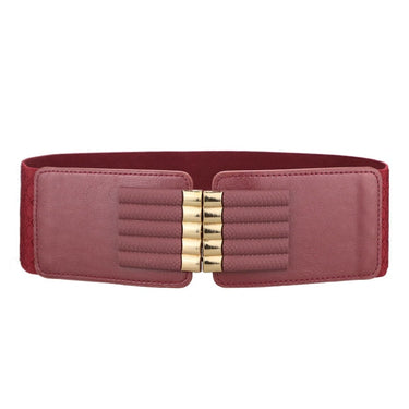 Women's Casual Luxury Designer Leather and Elastic Wide Waist Belts  -  GeraldBlack.com