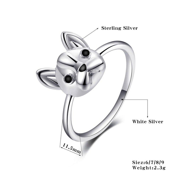 Women's Charm Mickey Cat Dog Shape Wedding Engagement Ring - SolaceConnect.com