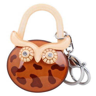 Women's Charm Owl Shape Handbag Model Acrylic Key Chain Key Ring Jewelry - SolaceConnect.com