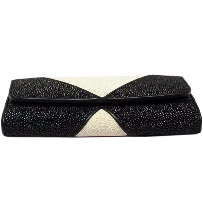Women's Chic Style Authentic Stingray Skin Card Holders Long Wallet  -  GeraldBlack.com