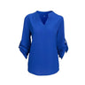 Women's Chiffon V-Neck 3 and 4 Sleeve Plus Size Blouse Shirt - SolaceConnect.com