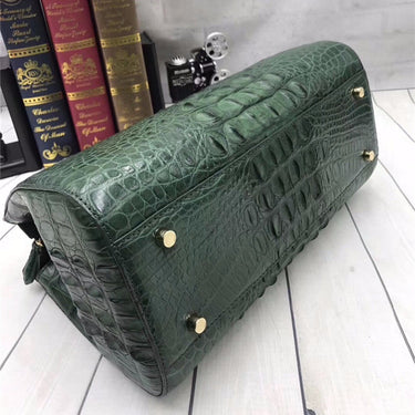 Women's Classical Genuine Crocodile Skin Large Top-handle Handbag  -  GeraldBlack.com