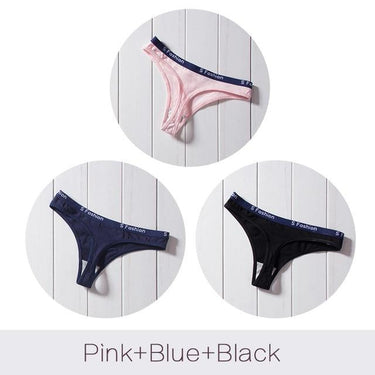 Women's Cotton Seamless Low Rise Waist Seamless G-String Panties - SolaceConnect.com
