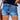 Women's Cotton Streetwear Ripped Mid Waist Stretch Denim Shorts  -  GeraldBlack.com