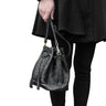 Women's Cow Leather Messenger Shoulder Embossing Bucket Handbags  -  GeraldBlack.com