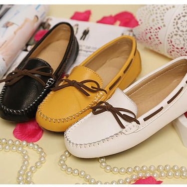 Women's Cow Leather Warm Plush Fur Slip-on Flats Moccasins Loafers Shoes - SolaceConnect.com