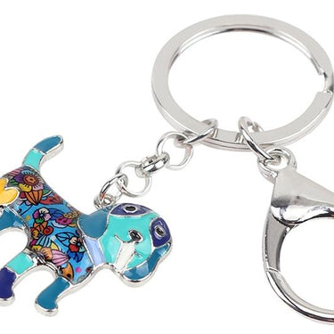 Women's Cute Cartoon Beagle Dog Metal Enamel Key Chain Ring Jewelry - SolaceConnect.com