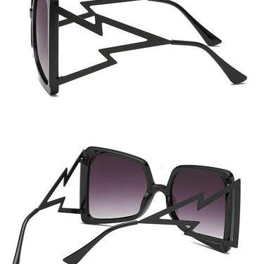 Women's Designer Over-sized Square Big Legs Metal Sunglasses - SolaceConnect.com