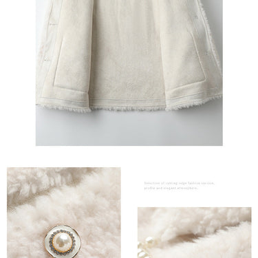 Women's Elegant 100% Wool Turn-down Collar Short Winter Fur Coat  -  GeraldBlack.com