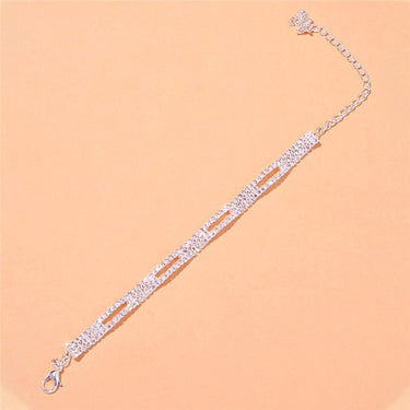 Women's Elegant Dazzling White Paved CZ Rhinestone Bracelet Anklet  -  GeraldBlack.com
