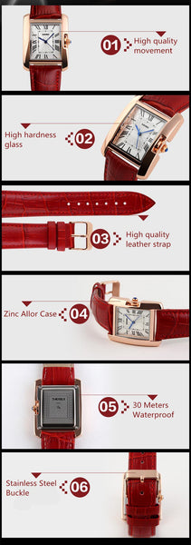 Women's Elegant Retro Fashion Casual Leather Quartz Watch - SolaceConnect.com