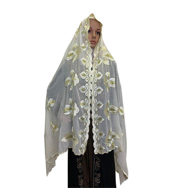 Embroidery Women's Hijab Scarf Muslim Prayer Headscarf African Tukish Big Shawls Beauty Islam - SolaceConnect.com