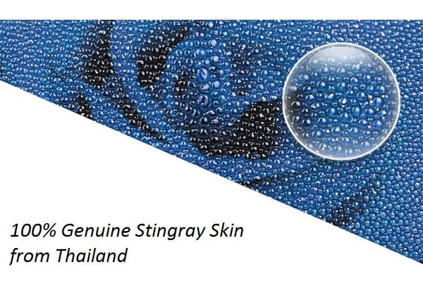 Women's Exotic Enchantress Flower Genuine Stingray Skin Short Wallet  -  GeraldBlack.com