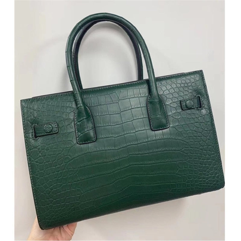Women's Exotic Genuine Alligator Leather Zipper OL Working Handbags  -  GeraldBlack.com