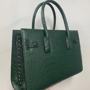 Women's Exotic Genuine Alligator Leather Zipper OL Working Handbags  -  GeraldBlack.com