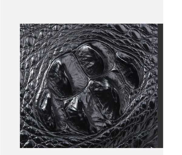 Women's Exotic Genuine Crocodile Skin Silver Chain Purse Handbag  -  GeraldBlack.com