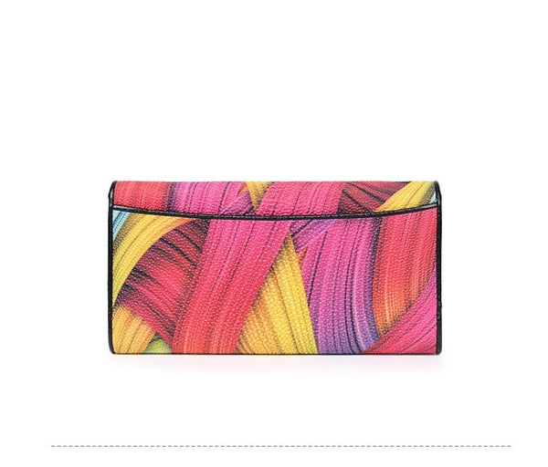 Women's Fancy Colorful Designer Genuine Leather Snake Skin Wallet  -  GeraldBlack.com