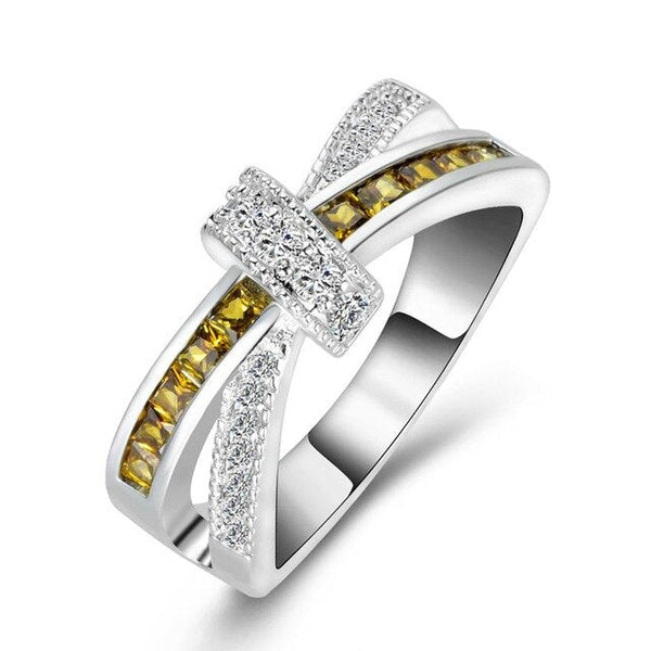 Women's Fashion 6 Colors Crystal Cubic Zircon Filled Jewelry Rings - SolaceConnect.com