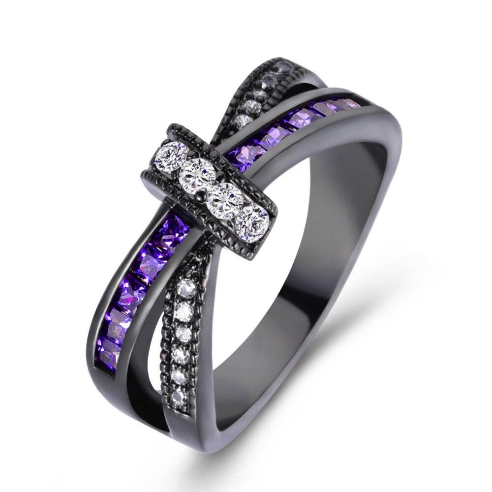 Women's Fashion 6 Colors Crystal Cubic Zircon Filled Jewelry Rings  -  GeraldBlack.com