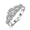 Women's Fashion 925 Sterling Silver AAA Rhinestone Wedding Engagement Rings - SolaceConnect.com