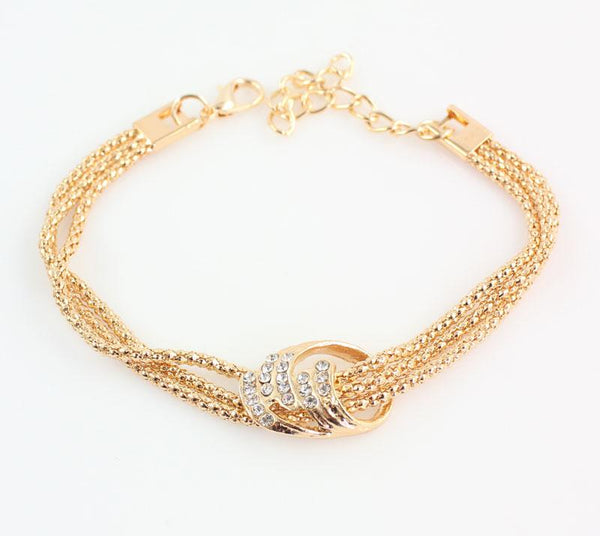Women's Fashion African Beads Gold Color Crystal Necklace Jewelry Sets - SolaceConnect.com