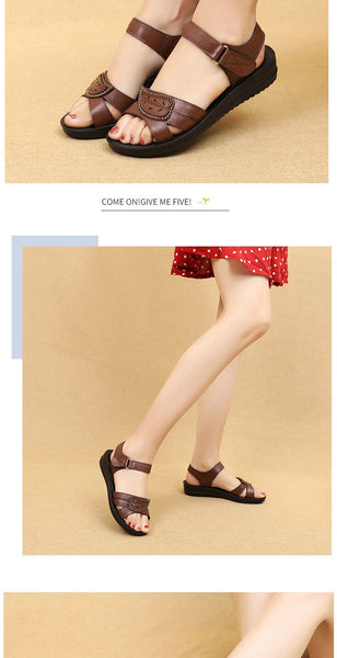 Women's Fashion Anti-skid Back Strap Flat Sandals with Soft Bottom  -  GeraldBlack.com