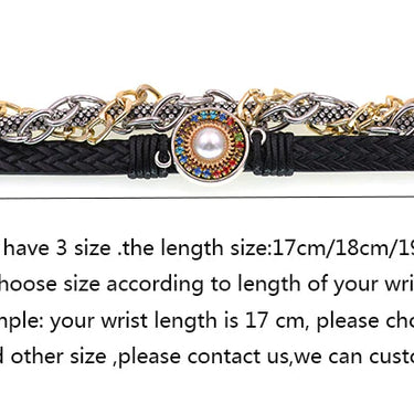 Women's Fashion Bohemia Charm Metal Chain Magnet Leather Bracelets  -  GeraldBlack.com