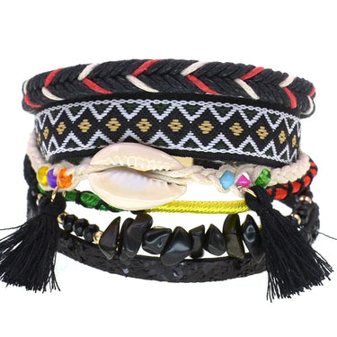 Women's Fashion Bohemia Shell Leather Beaded Stone Bracelets  -  GeraldBlack.com