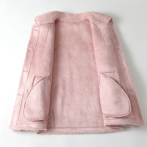 Women's Fashion Casual Warm Winter Wool Fur Wide-waisted Coats  -  GeraldBlack.com