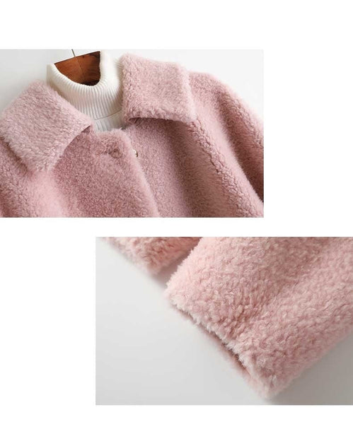 Women's Fashion Casual Warm Winter Wool Fur Wide-waisted Coats  -  GeraldBlack.com