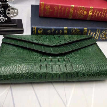 Women's Fashion Designer Genuine Crocodile Skin Small Envelop Handbag  -  GeraldBlack.com