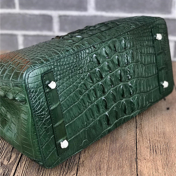 Women's Fashion Exotic Genuine Crocodile Skin Totes Large Shoulder Bags  -  GeraldBlack.com
