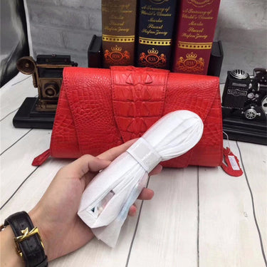 Women's Fashion Genuine Crocodile Leather Foldable Clutch Handbags  -  GeraldBlack.com