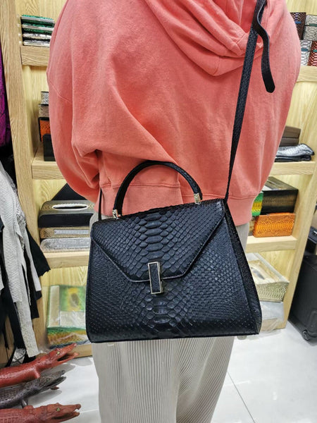 Women's Fashion Genuine Exotic Leather Serpentine Pattern Handbags  -  GeraldBlack.com