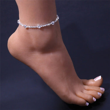 Women's Fashion Gorgeous Square Cubic Zirconia Barefoot Anklets  -  GeraldBlack.com