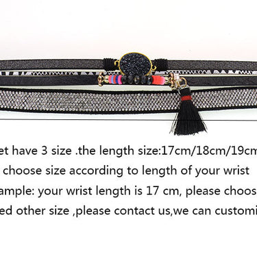 Women's Fashion Luxury Bohemia Crystal Charm Magnet Leather Bracelets  -  GeraldBlack.com