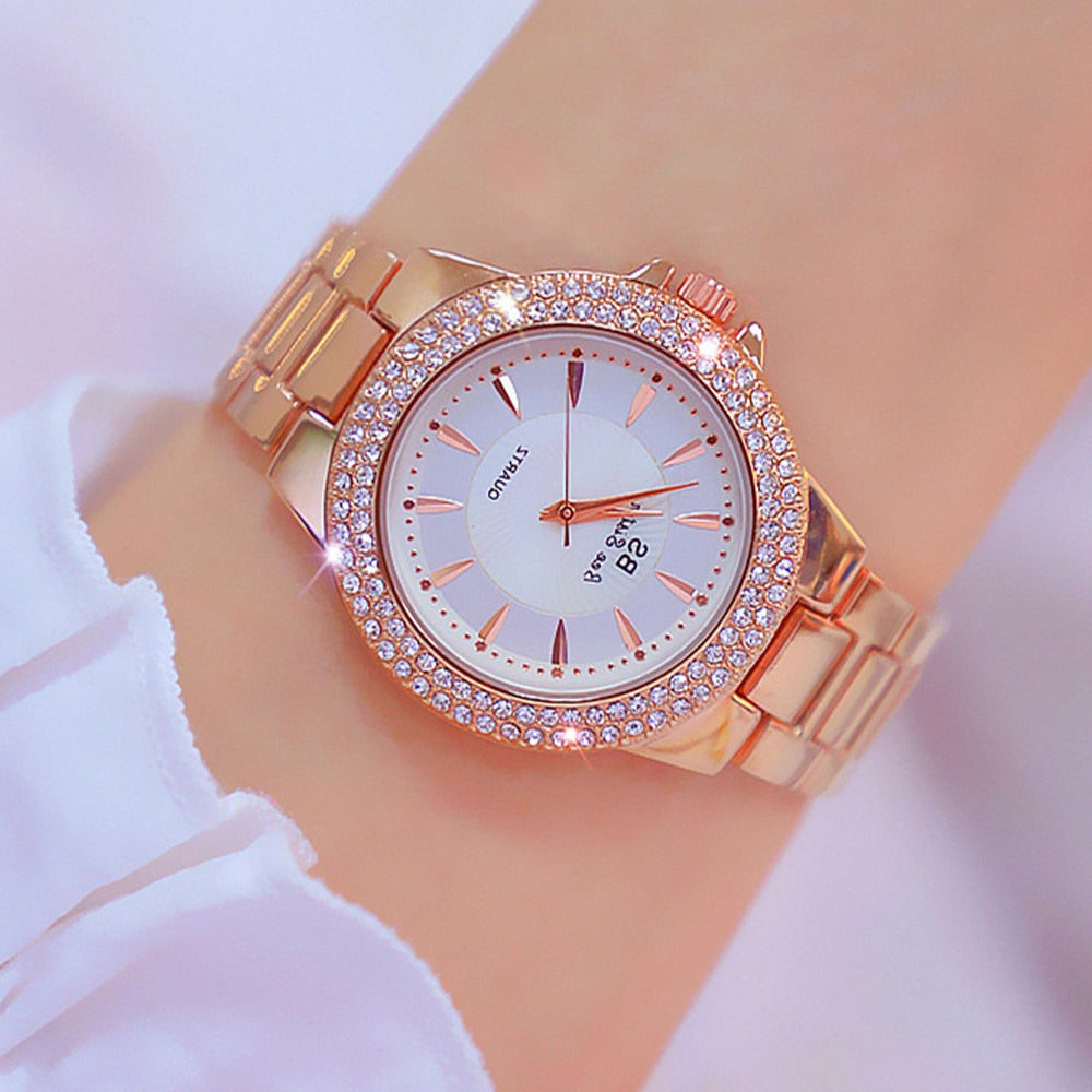Women's Fashion Luxury Round Quartz Water Resistant Wrist Watch  -  GeraldBlack.com