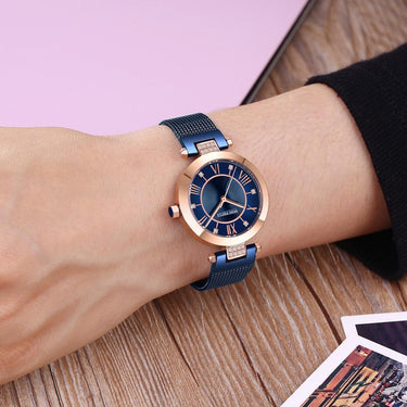 Women's Fashion Montre Casual Stainless Steel Quartz Diamond Bracelet Watch  -  GeraldBlack.com