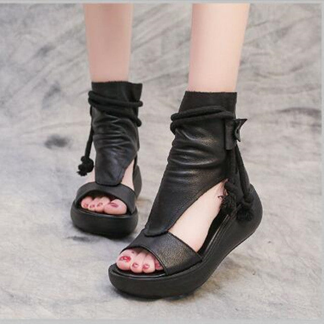 Women's Fashion Outdoor Synthetic Leather Cool Platform Sandals  -  GeraldBlack.com
